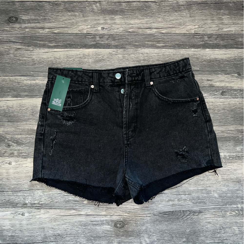 NWT Black super high rise wild fable Jean shorts